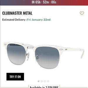 White Clubmaster RayBans